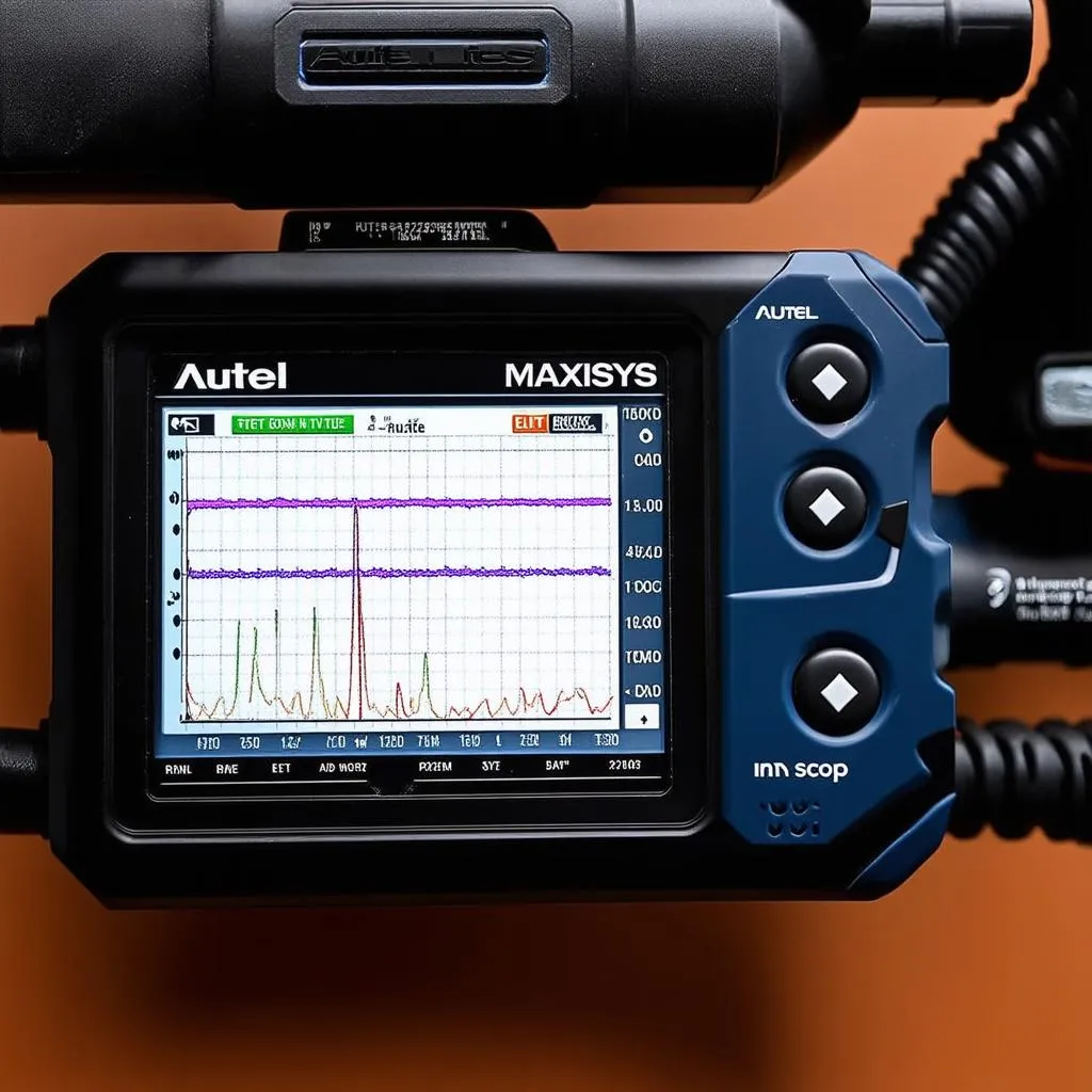 Close-up of the Autel MaxiSys Elite Scope