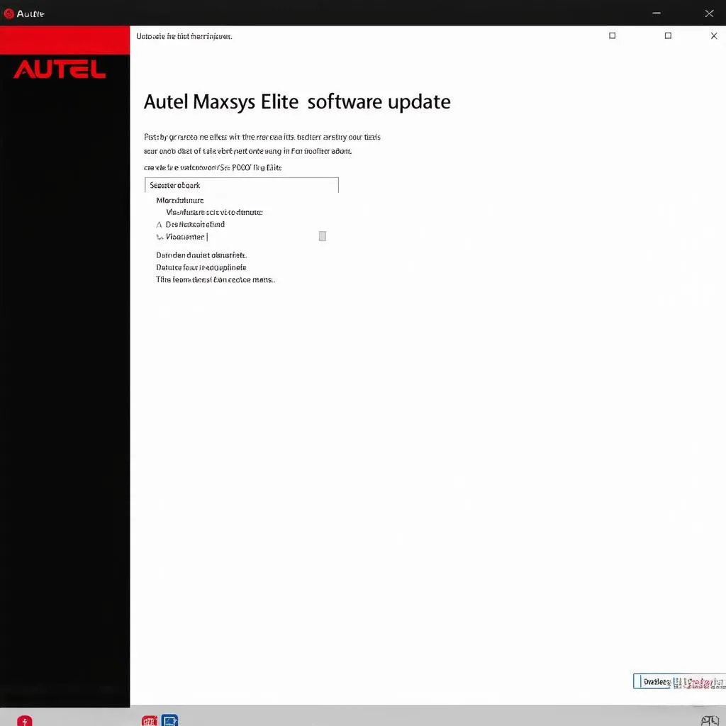 Autel MaxiSys Elite software update