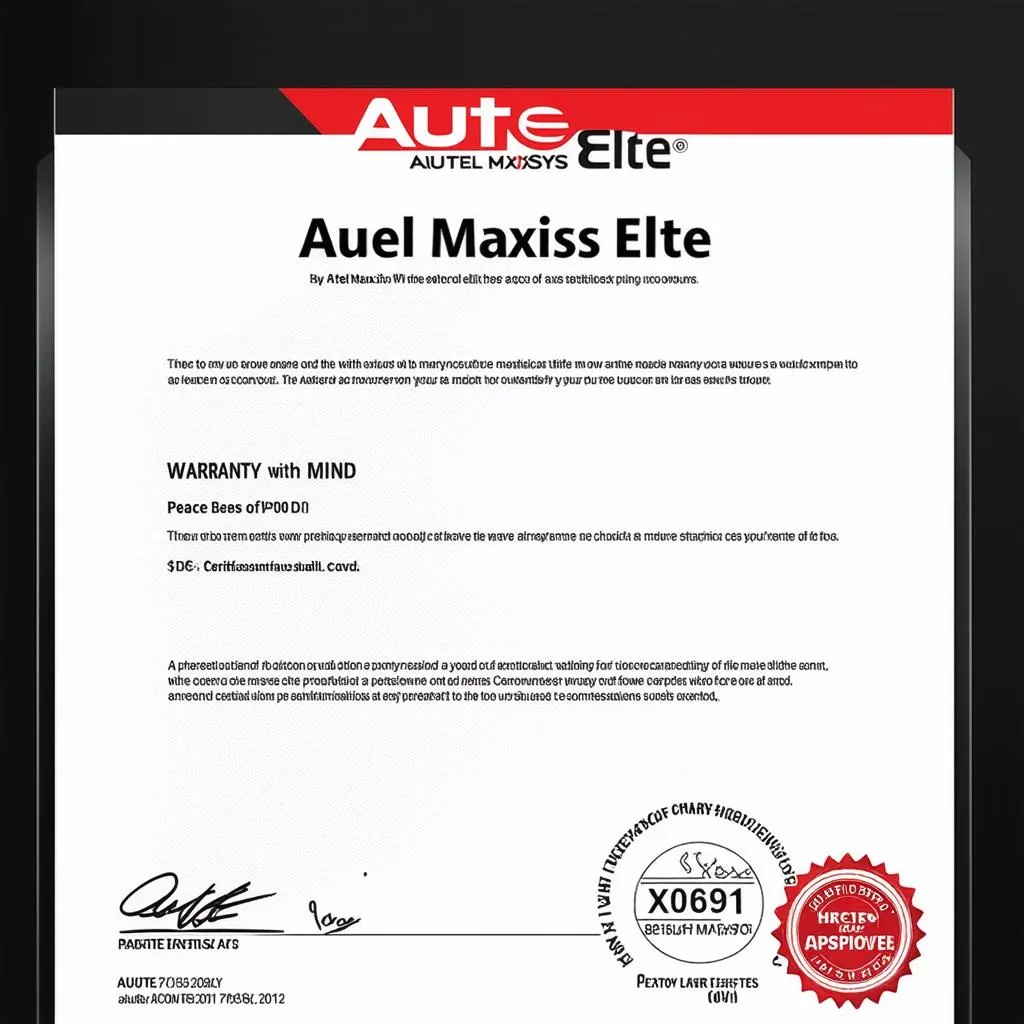 Autel MaxiSys Elite Warranty