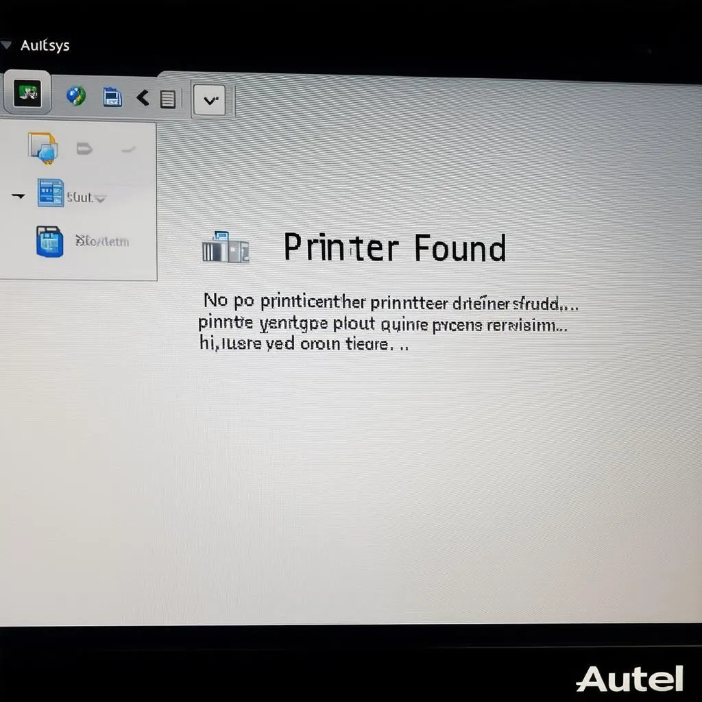 Autel Maxisys &quot;No Printer Found&quot; Error