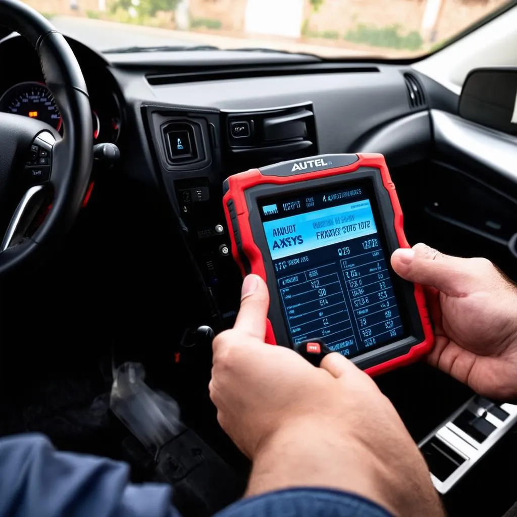 autel maxisys france, european car diagnostics, mechanic using scanner