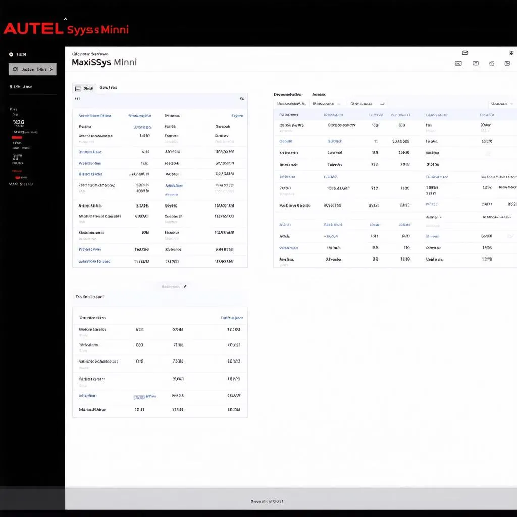 Autel MaxiSys Mini Software Interface