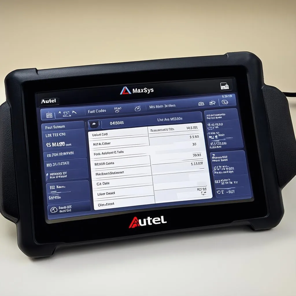 Autel MaxiSys MS905 user interface