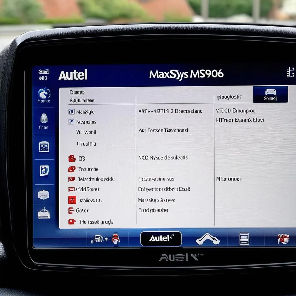 Autel MaxiSys MS906 screen