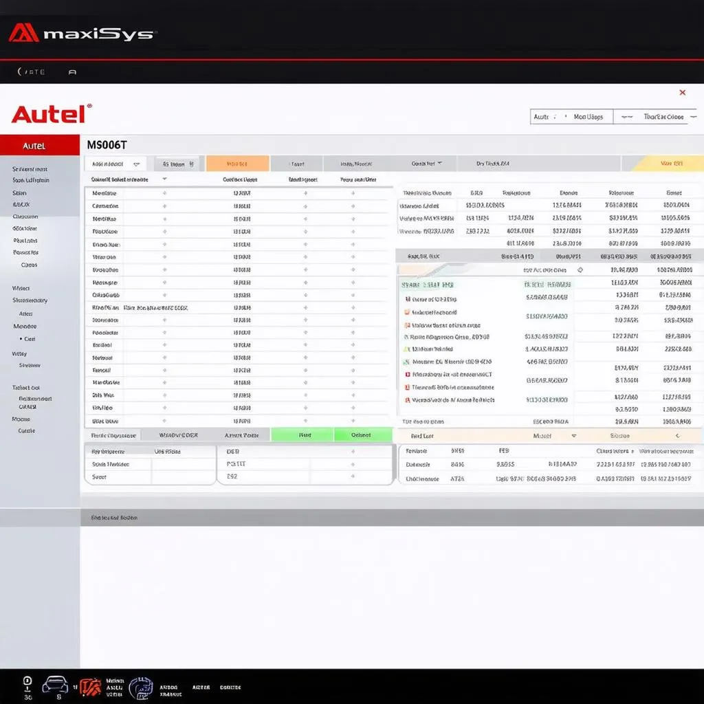 Autel MaxiSys MS906BT Software Interface