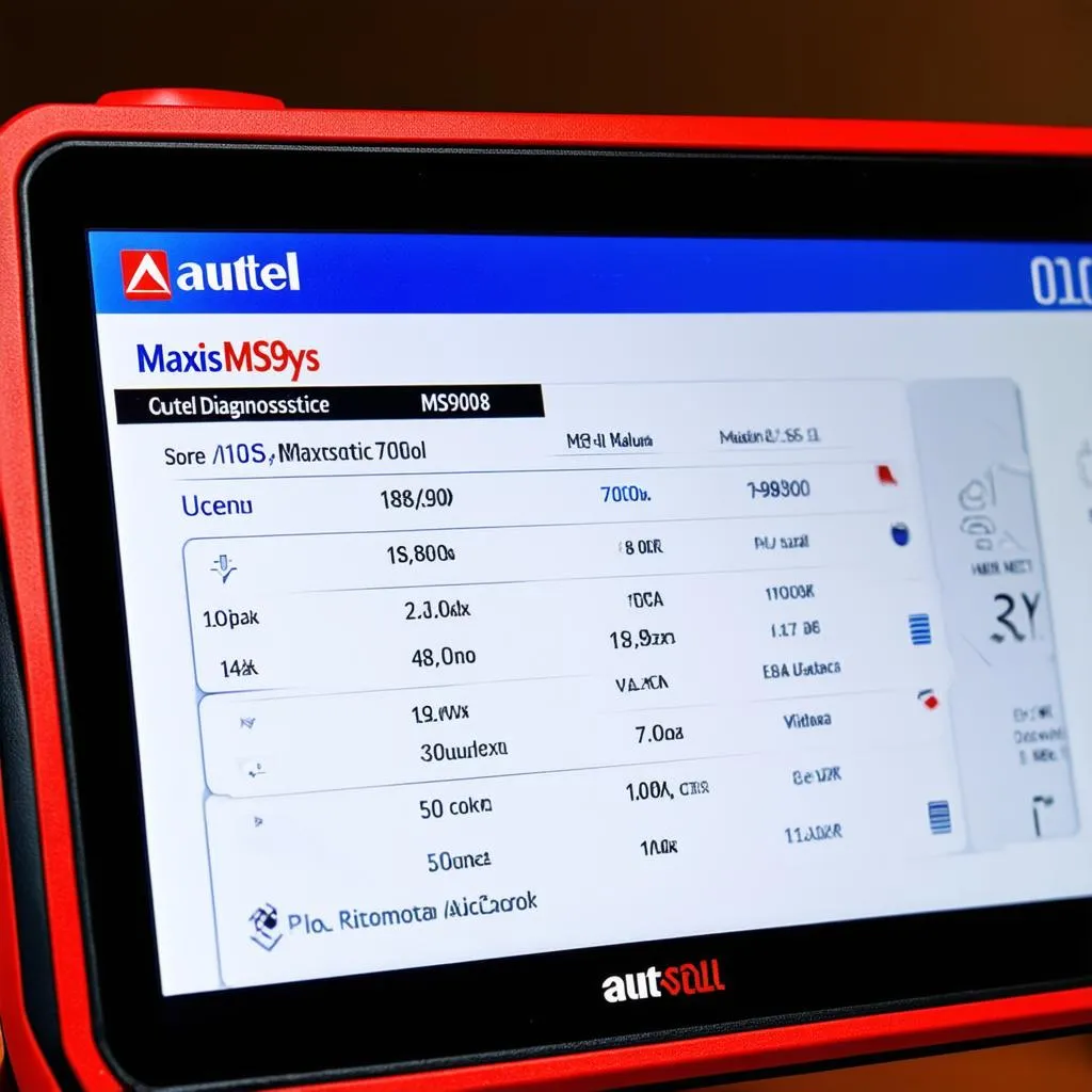 Close-up of Autel MaxiSys MS908