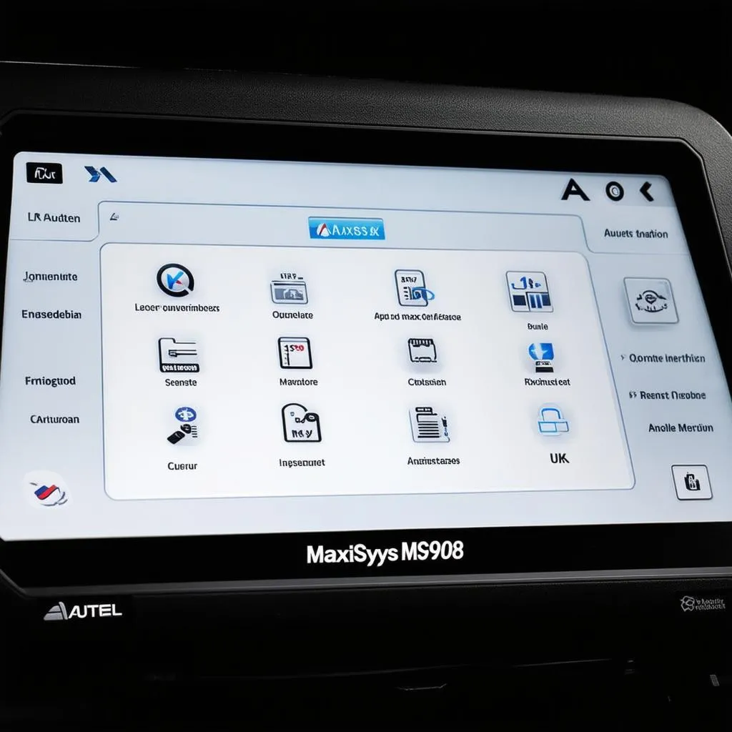 Autel MaxiSys MS908 UK interface