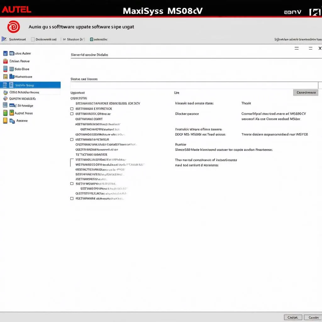 Autel MaxiSys MS908CV Software Update