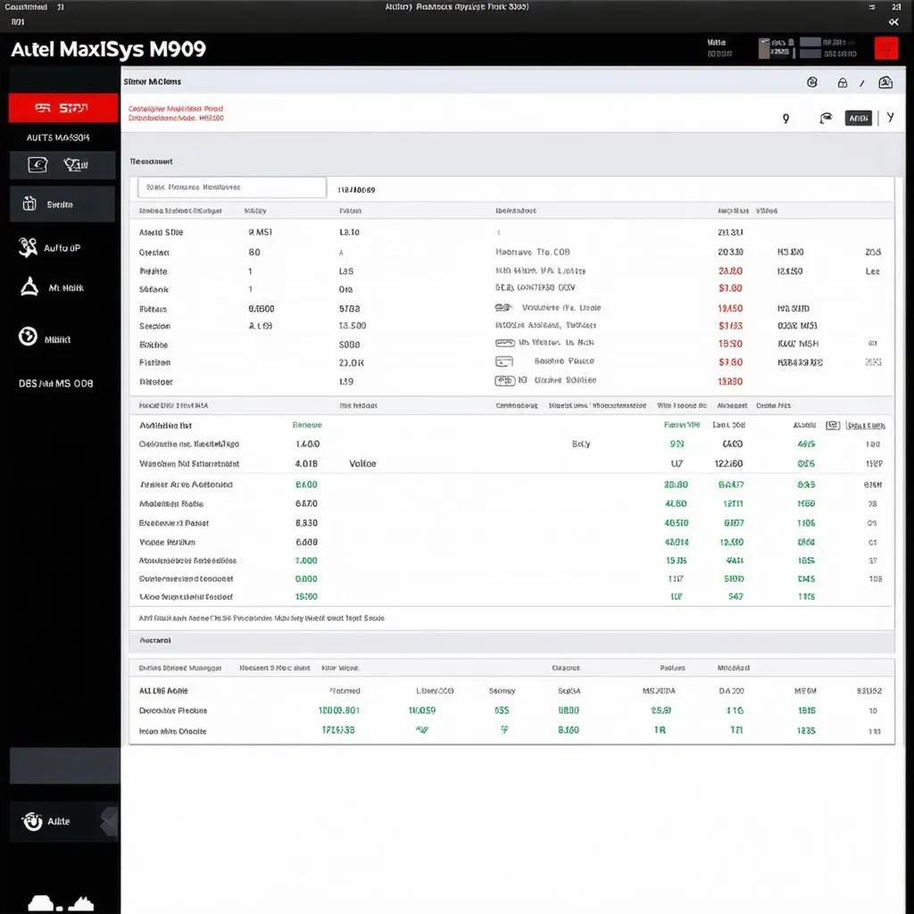 Autel MaxiSys MS909 interface