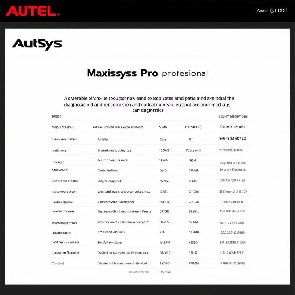 Autel Maxisys Pro Diagnostic Tool