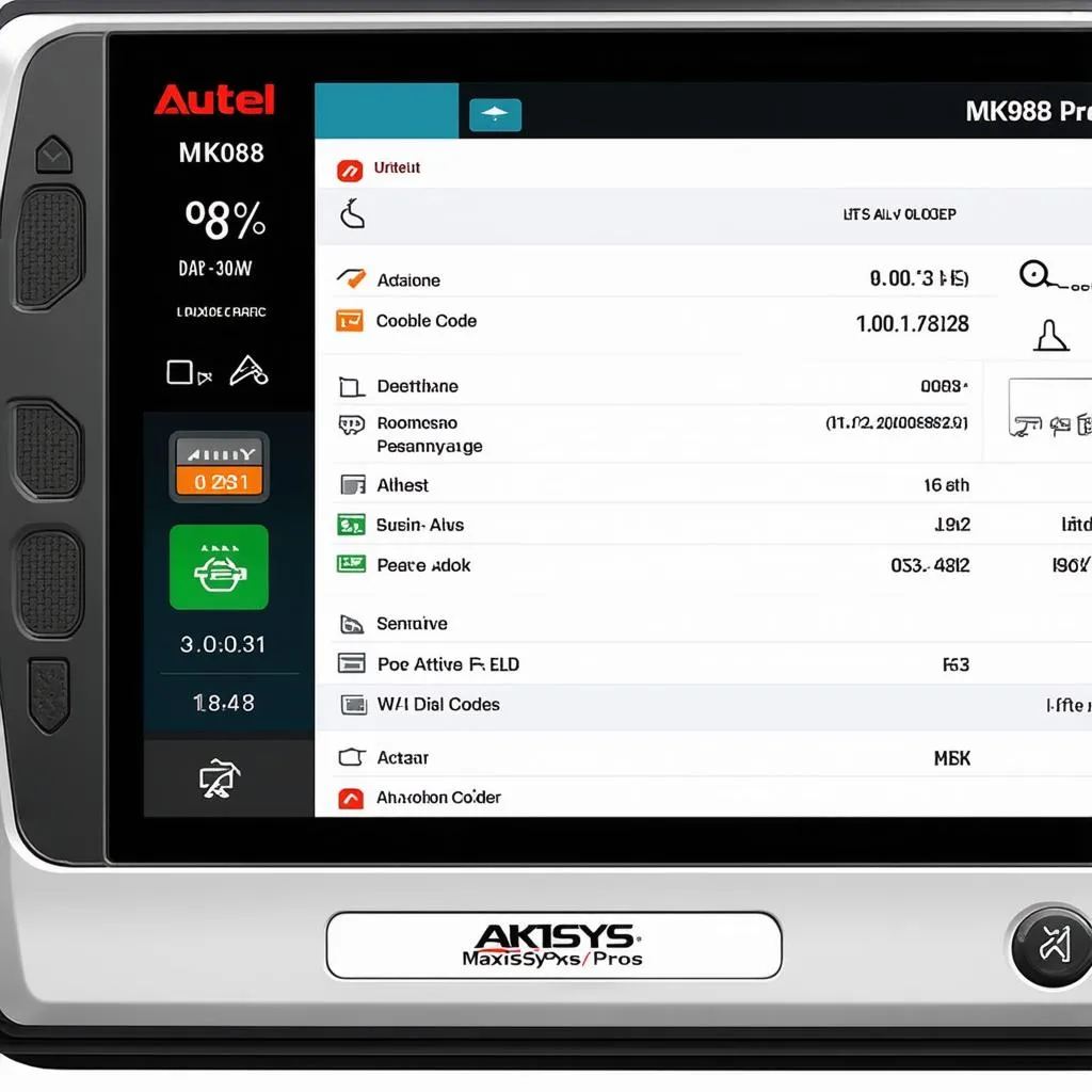 Autel Maxisys Pro MK908P user interface