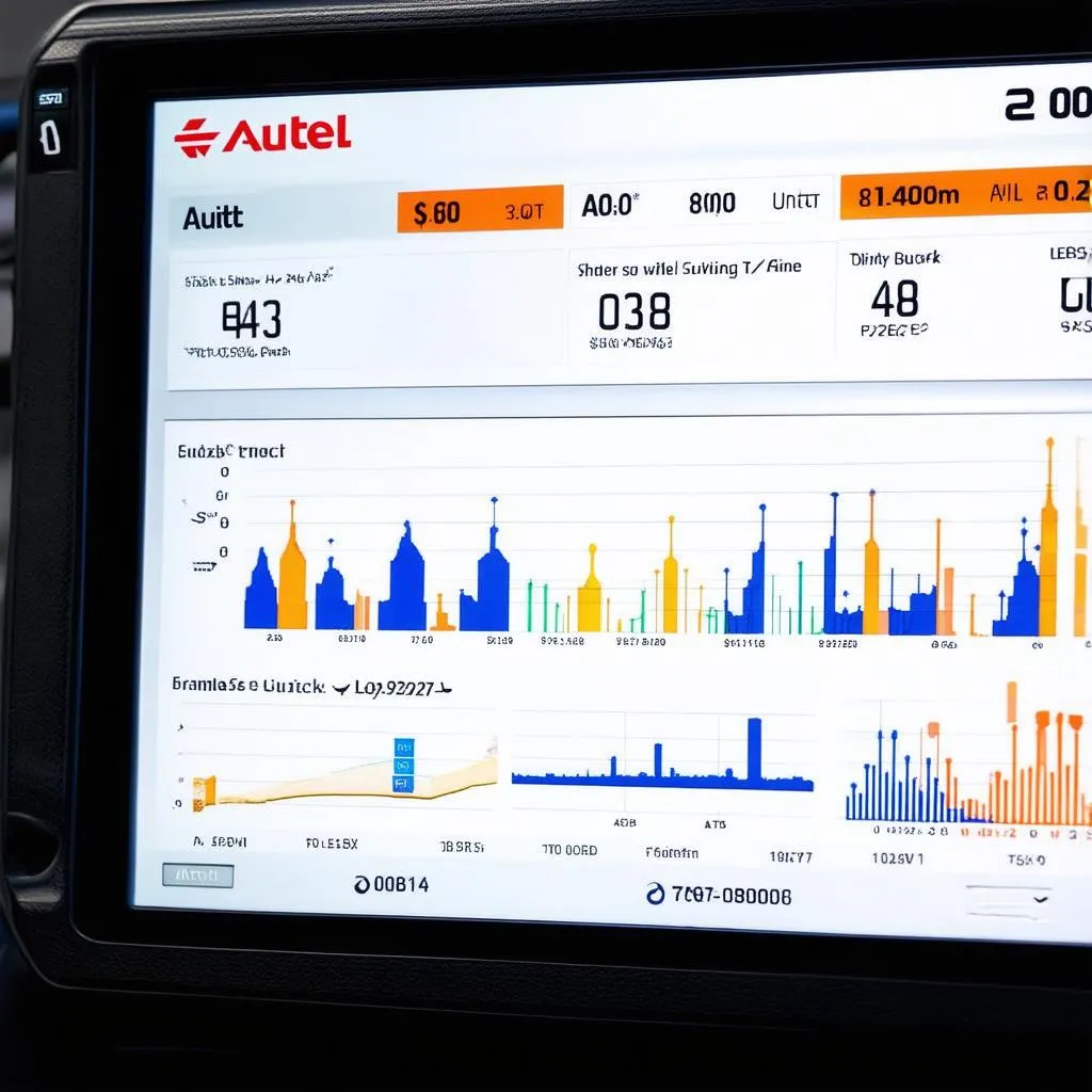 Autel Maxisys Trucks display showing diagnostic data