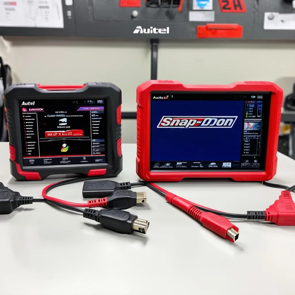 Autel MaxiSys and Snap-On Modis Edge diagnostic scanners