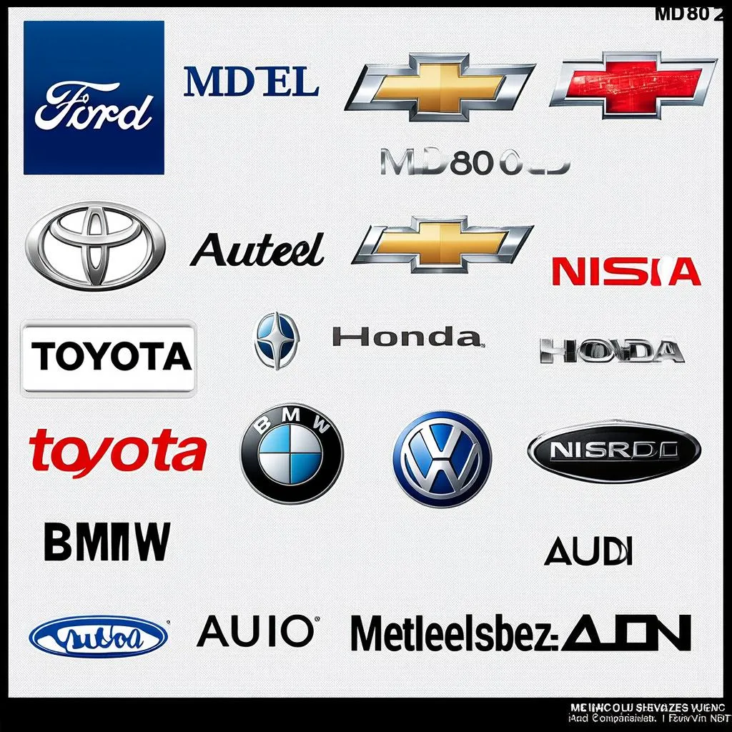 Car brands compatible with Autel MD802