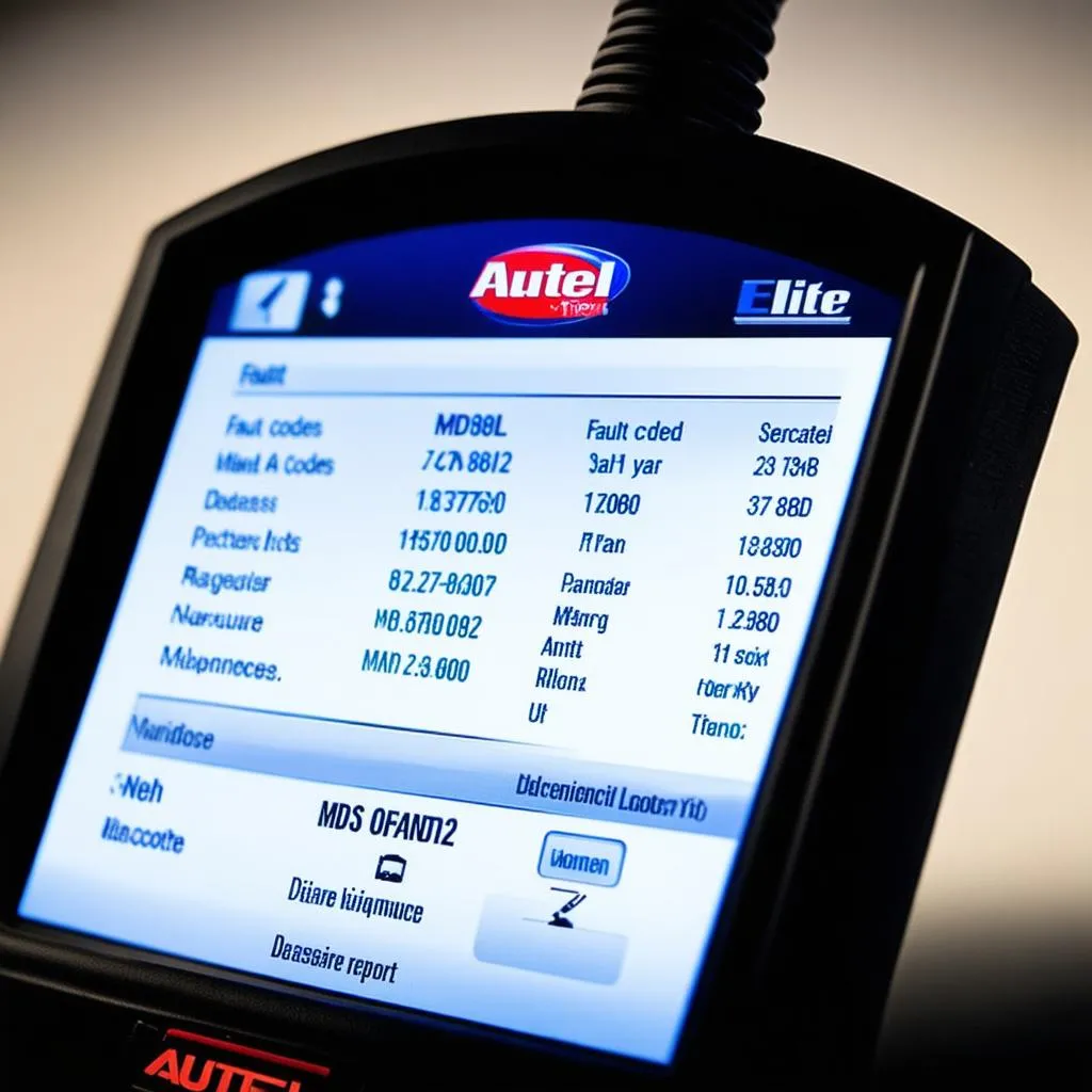 Autel MD802 Elite Screen