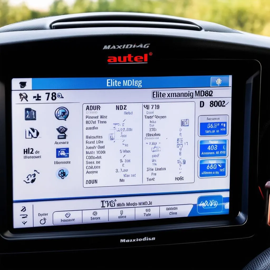 Autel MD802 Screen