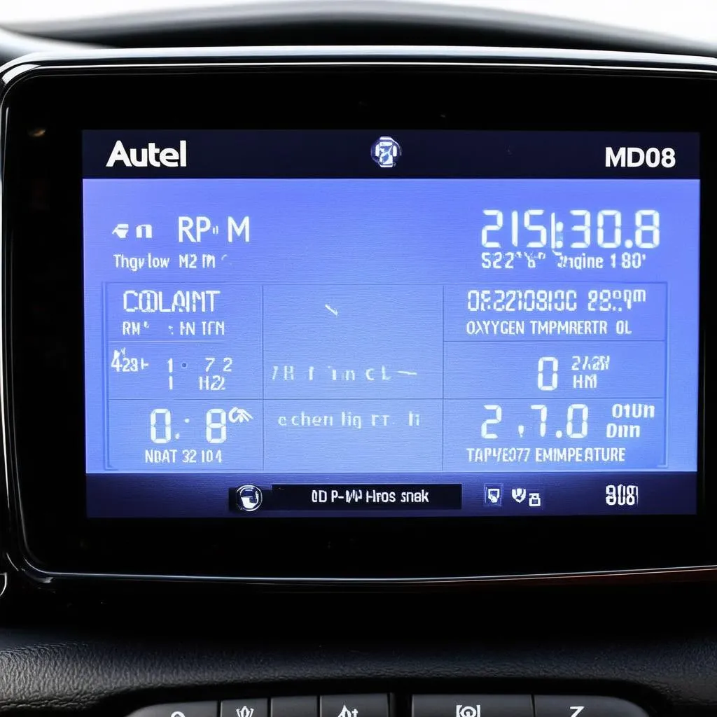  Autel MD808 Displaying Car Diagnostics