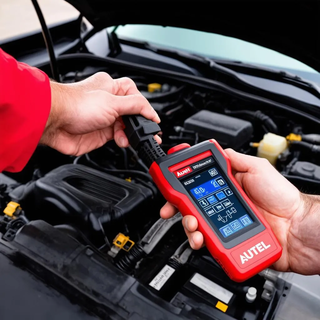 Autel MK808 Diagnostic Tool in Use