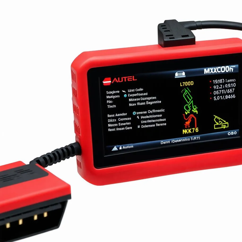 Autel MK906 displaying diagnostic data