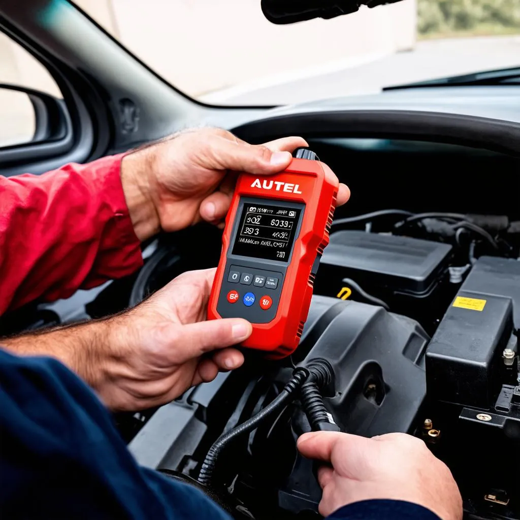 Autel MK906BT Diagnostic Tool in Use