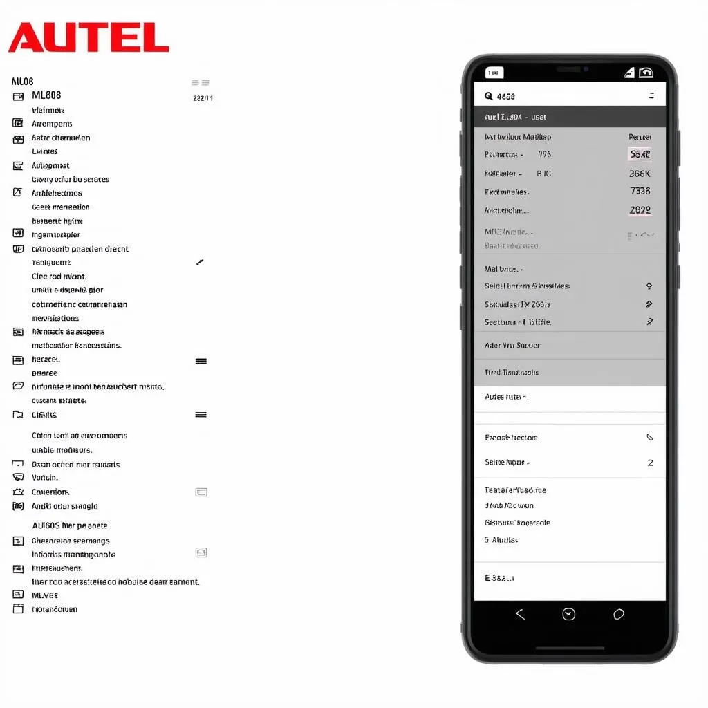 Autel ML808 User Interface