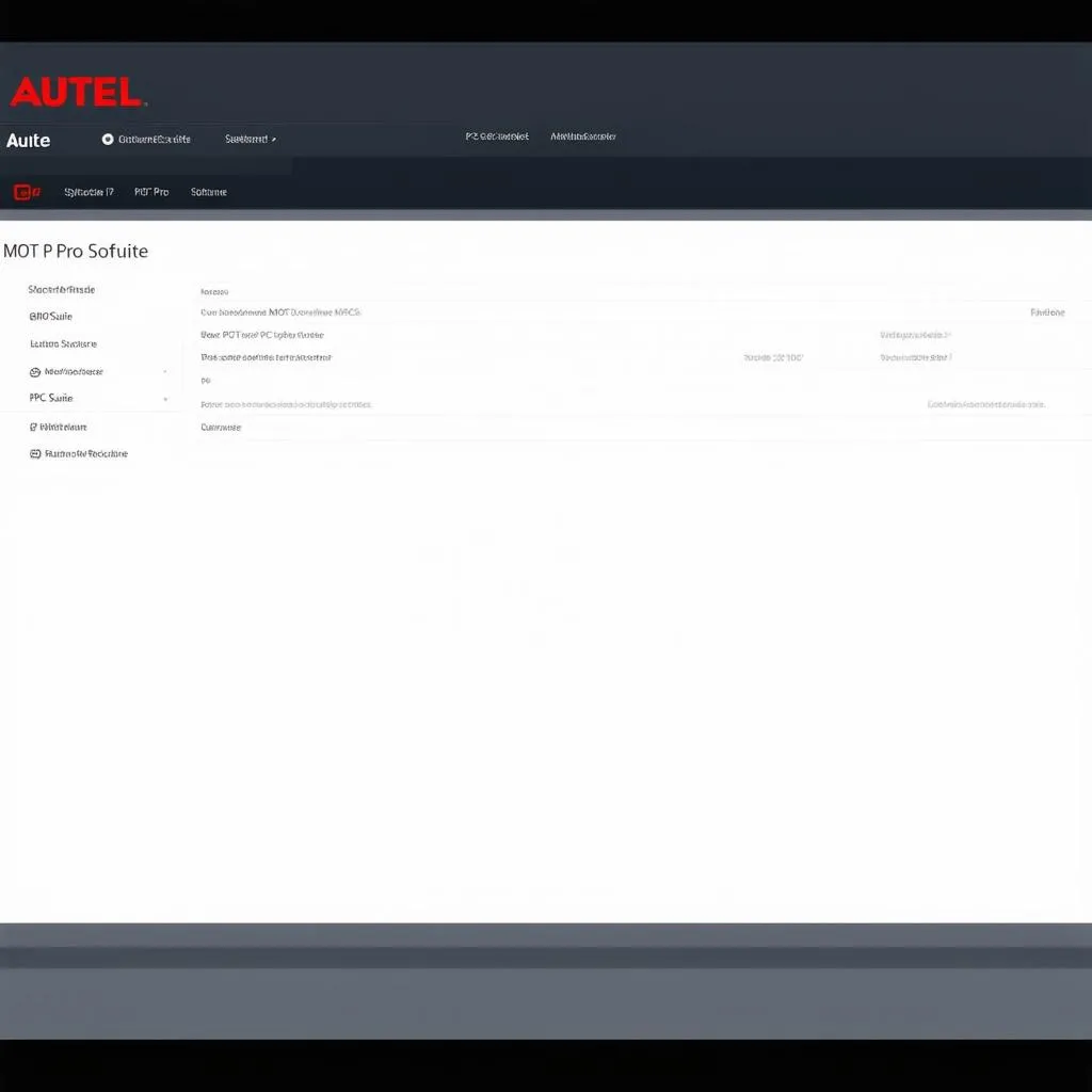 Autel MOT Pro PC Suite Interface