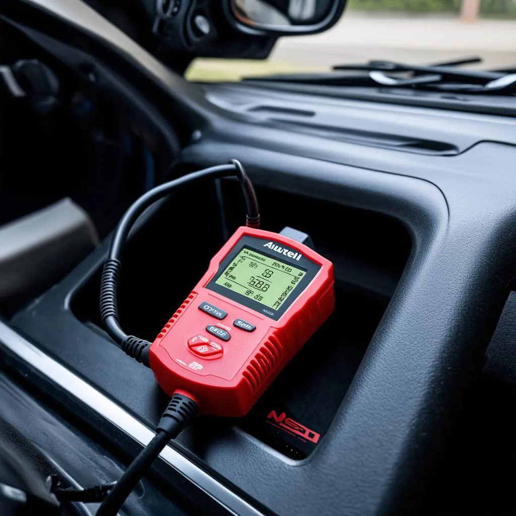 autel-ms609-connected-to-car