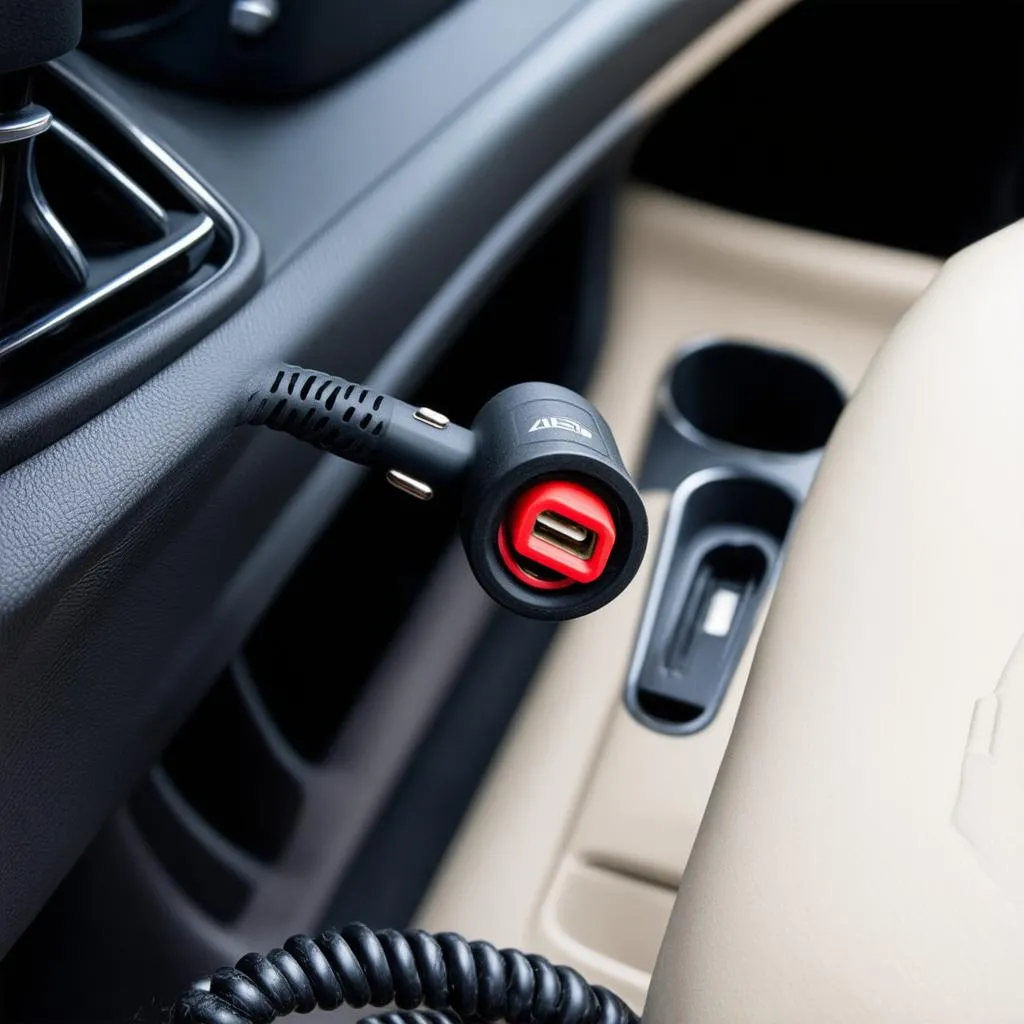 Autel MS906 Car Charger Close Up