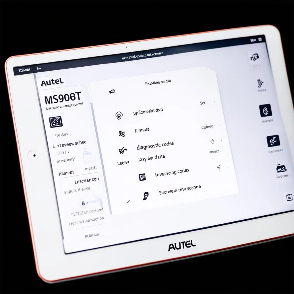 Autel MS906BT user interface