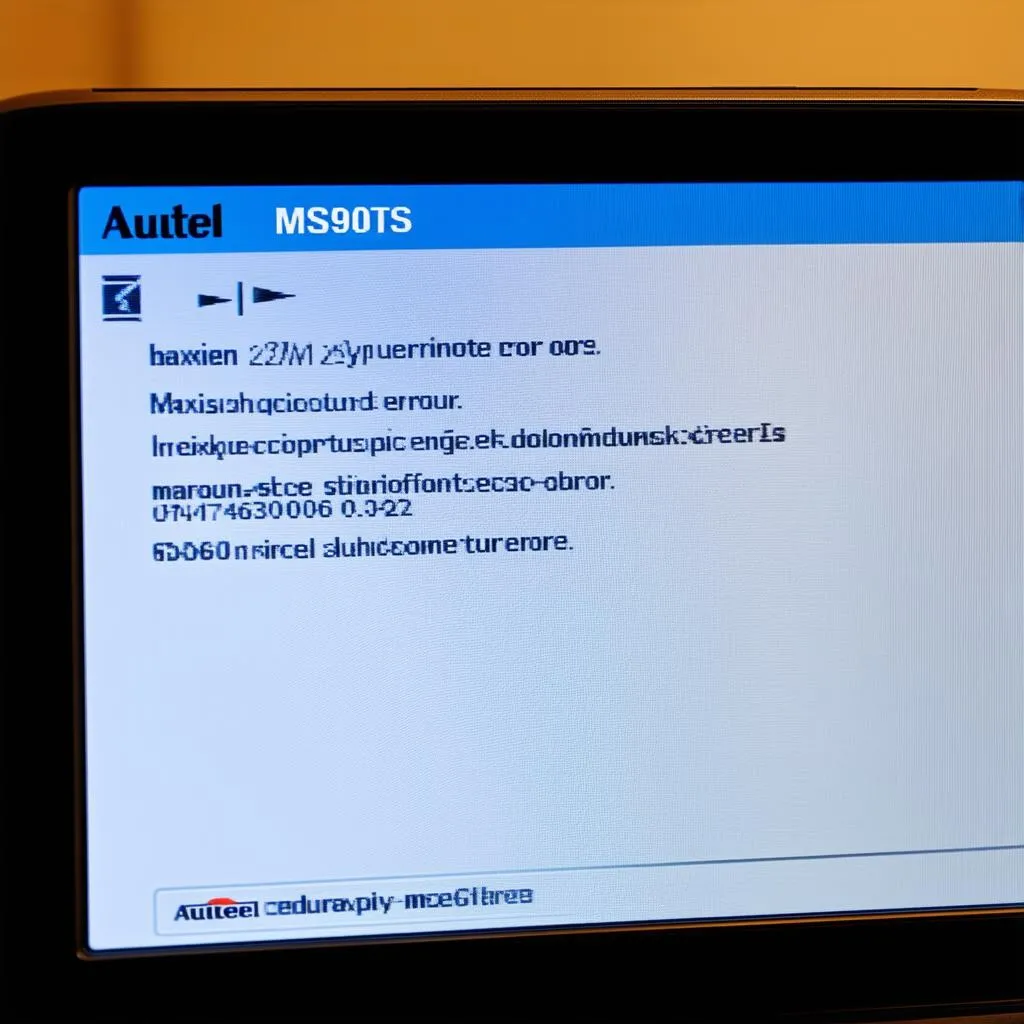 Autel MS906TS screen