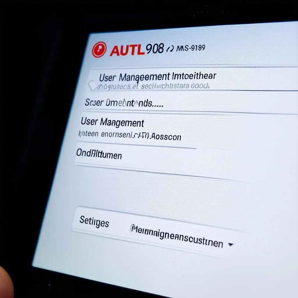 Accessing Autel MS908 Settings