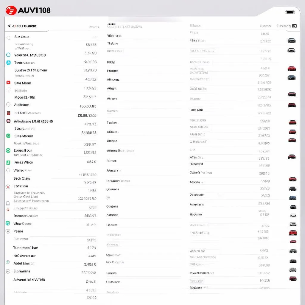 Autel MV108 App Vehicle Coverage