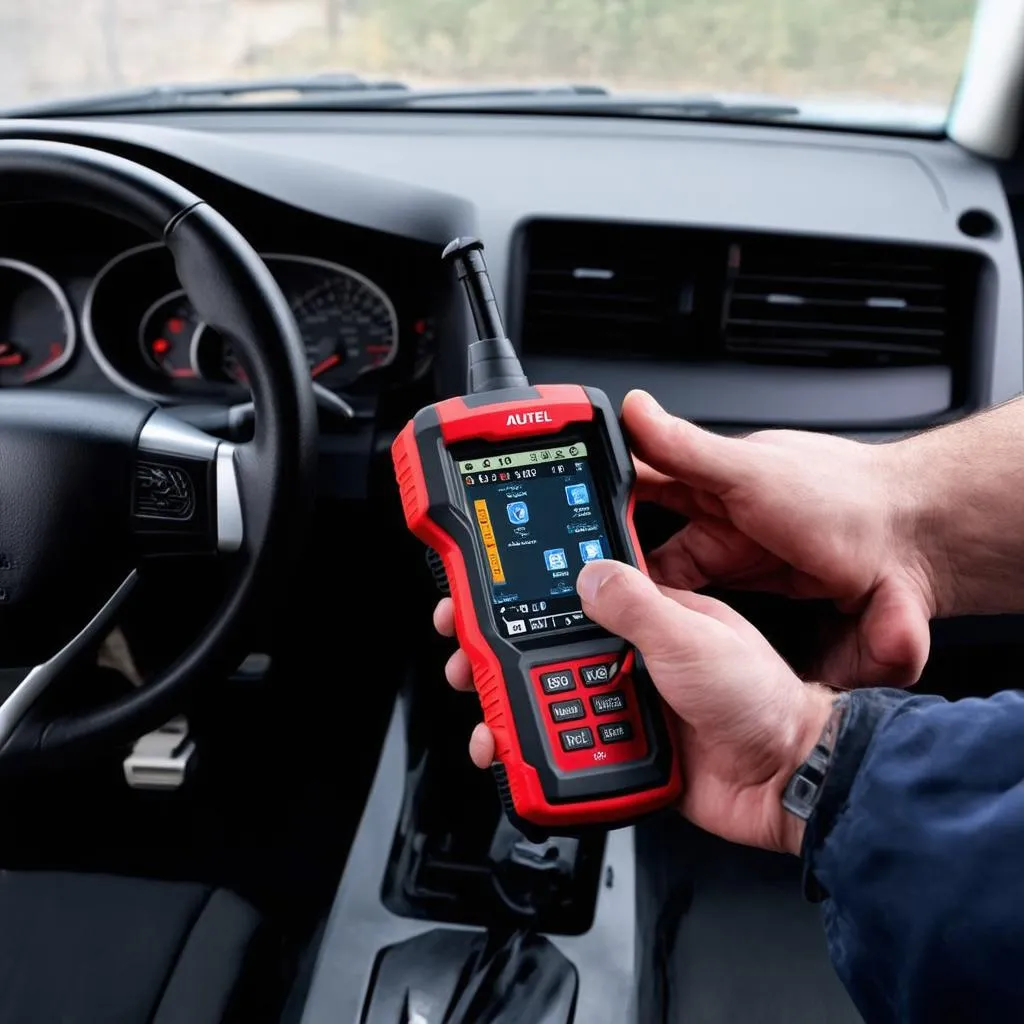 Autel MX808 Scanning Car