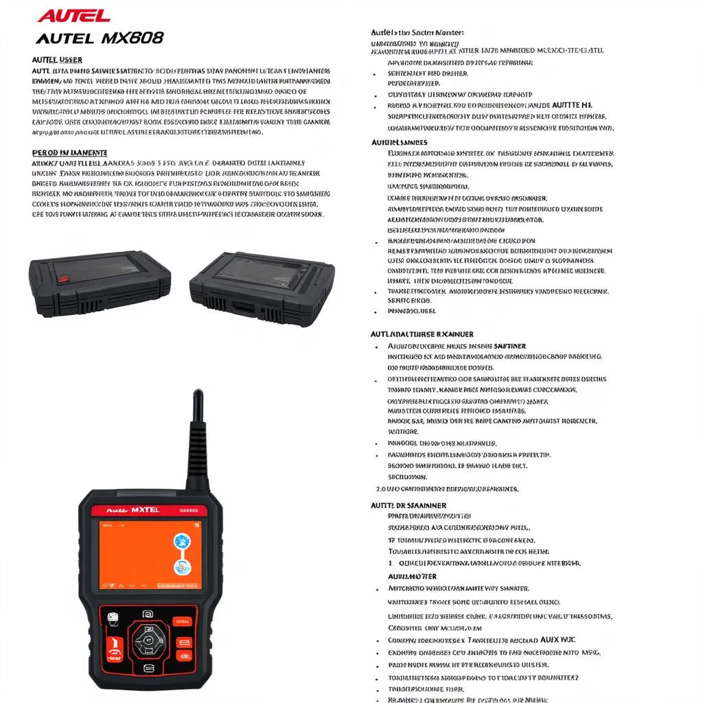 Autel MX808 user manual