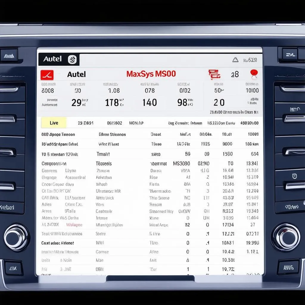 Autel MaxiSys MS900 displaying car diagnostics