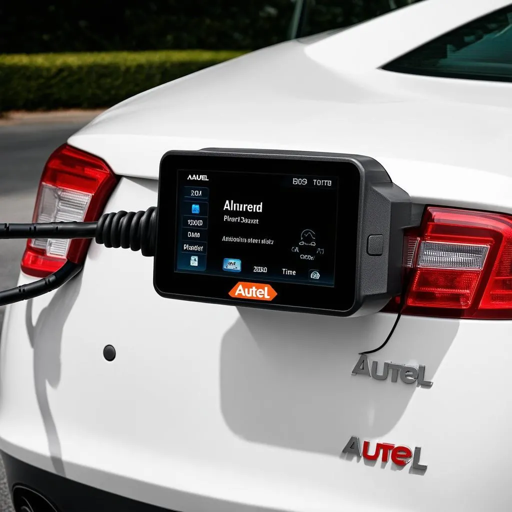 Autel OBD II Monitor in a car