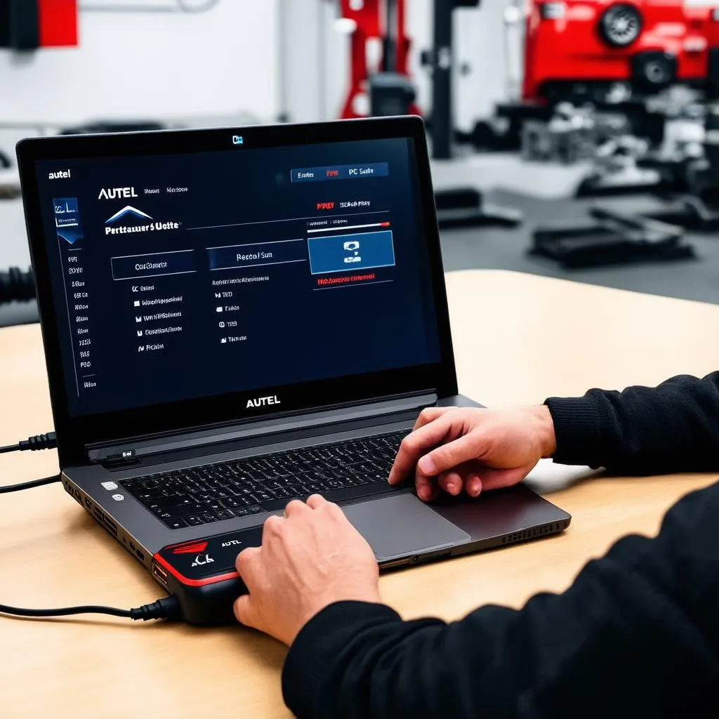 Autel PC Suite on Windows 10 laptop