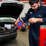 Mechanic Using Autel PicoScope