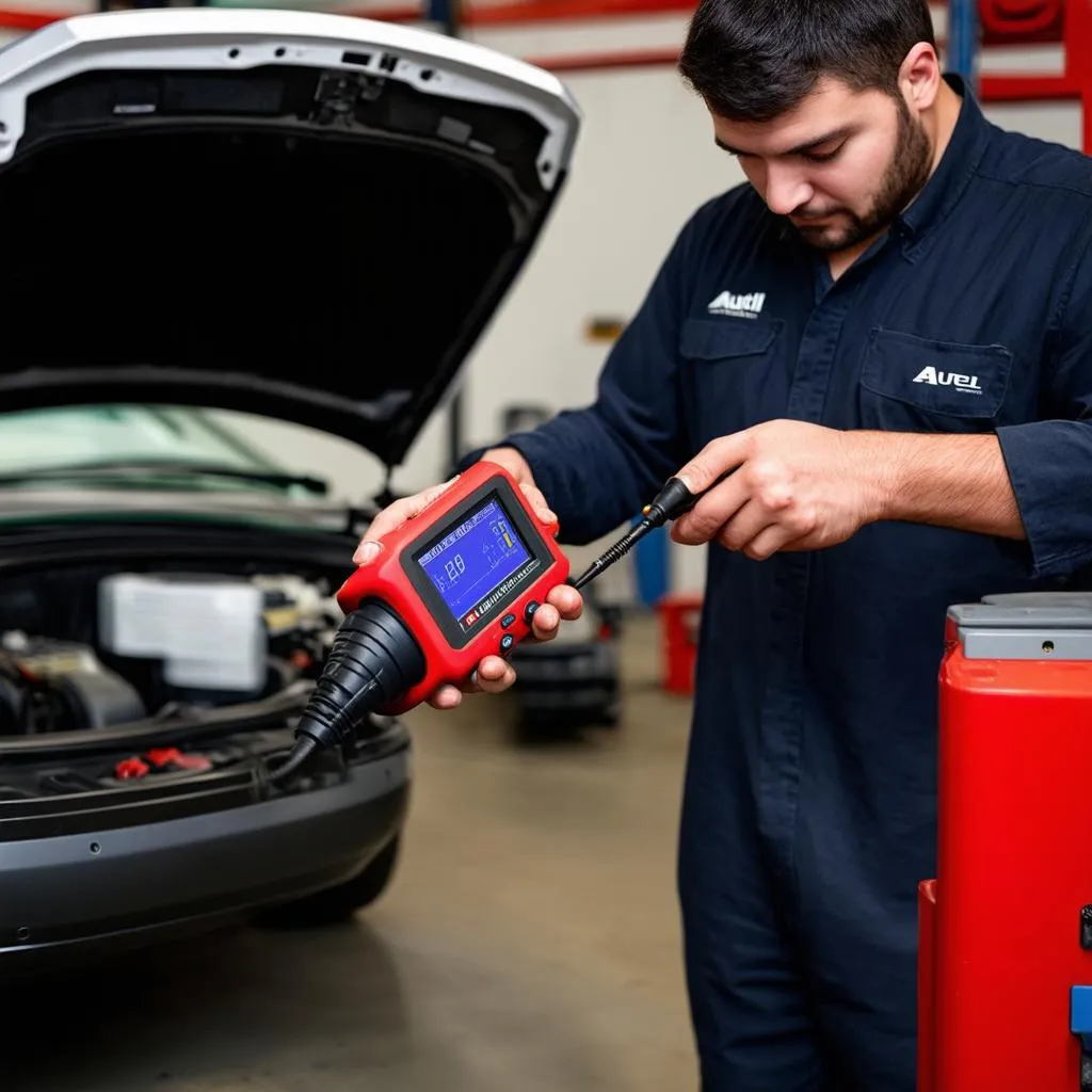 Mechanic Using Autel PicoScope