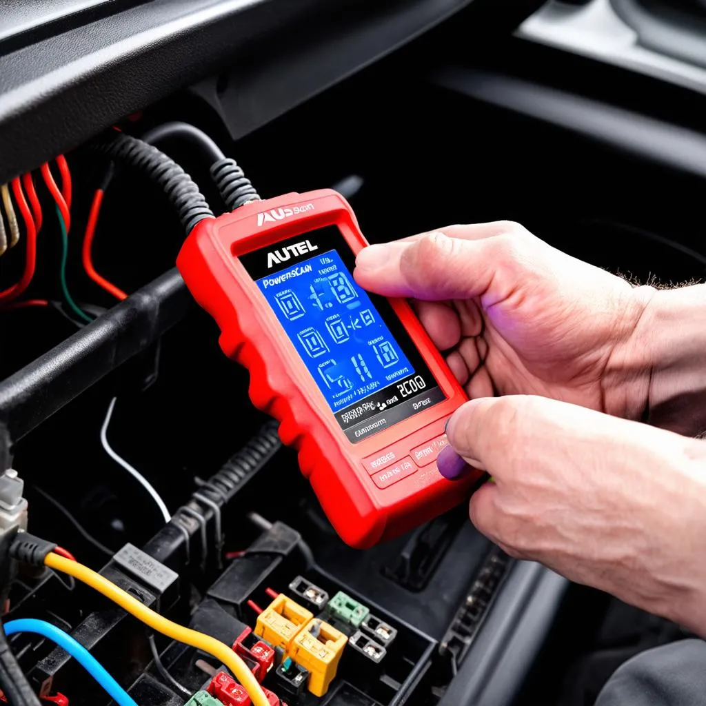 Using Autel PS100 to test car circuit