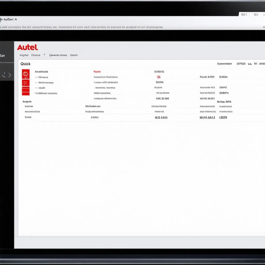 Autel QuickSet Interface