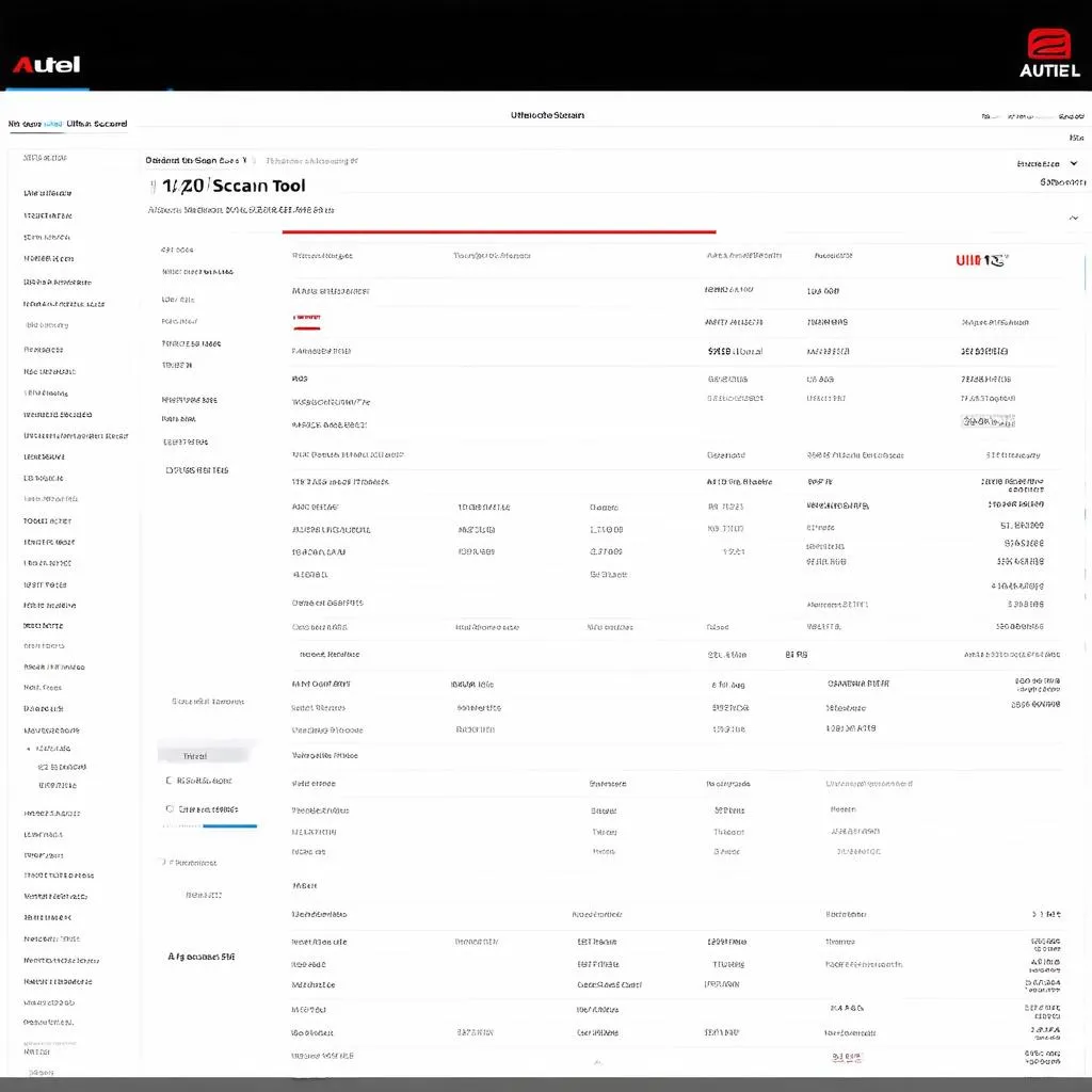 Autel Scan Tool Dashboard