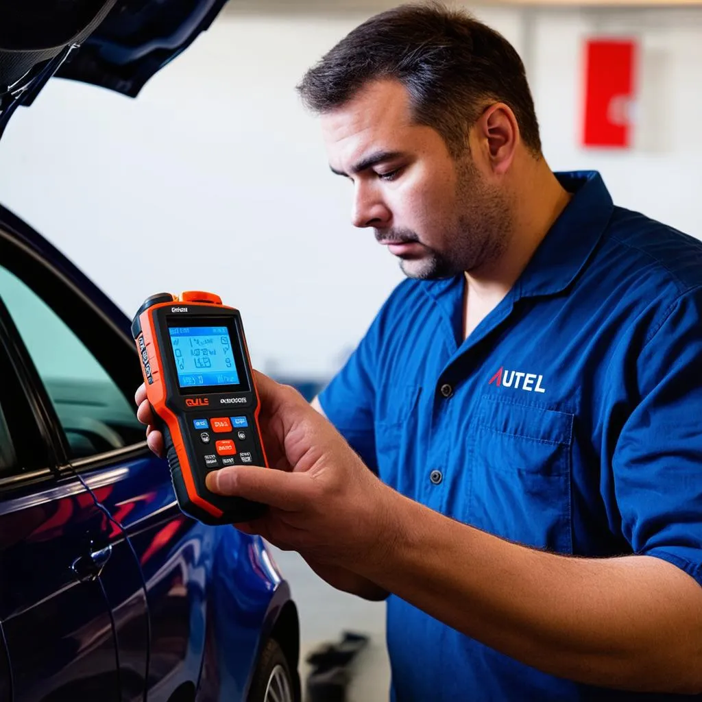 Autel Scan Tool on a Car