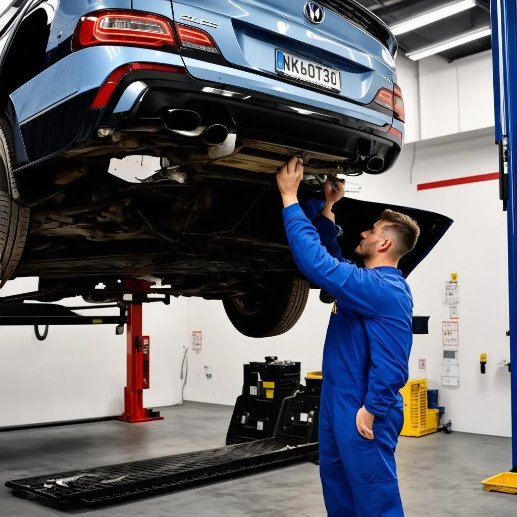 car mechanic working