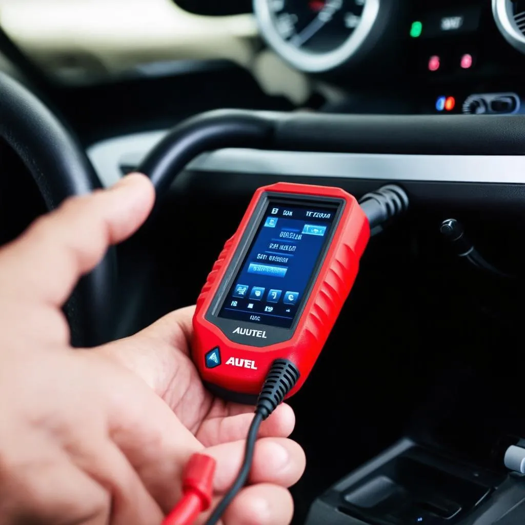 autel-scan-tool-connected-to-car