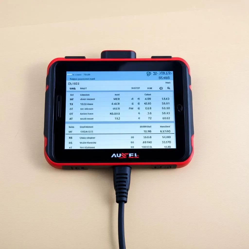 Autel Scanner connected to an Android phone