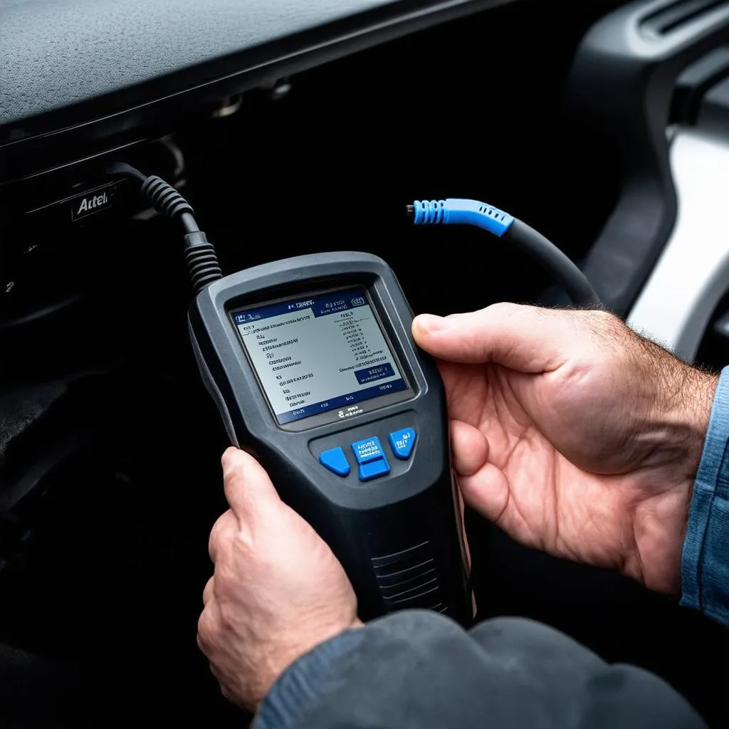 Autel Scanner in Use on a Chrysler Pacifica