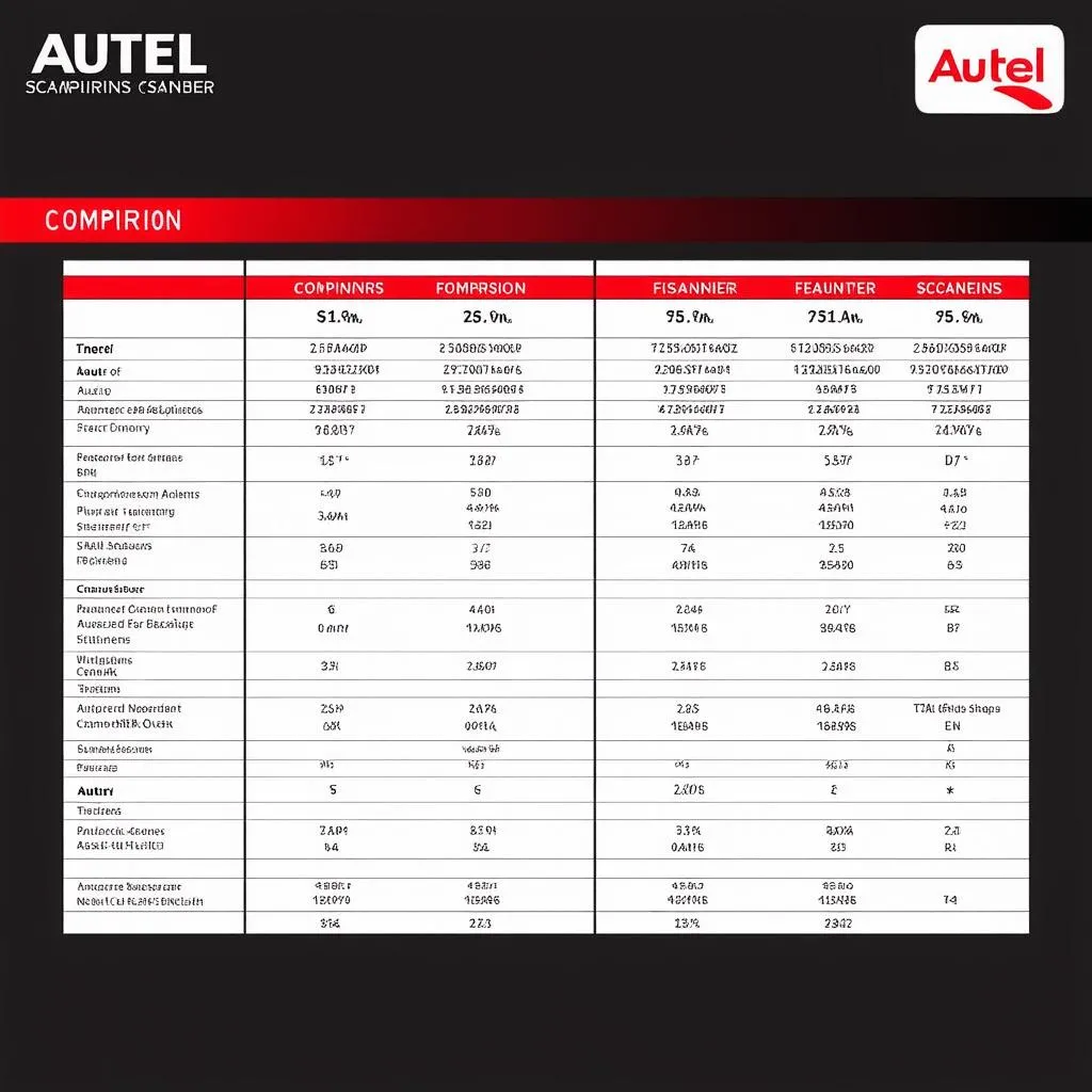 Autel Scanner Comparison