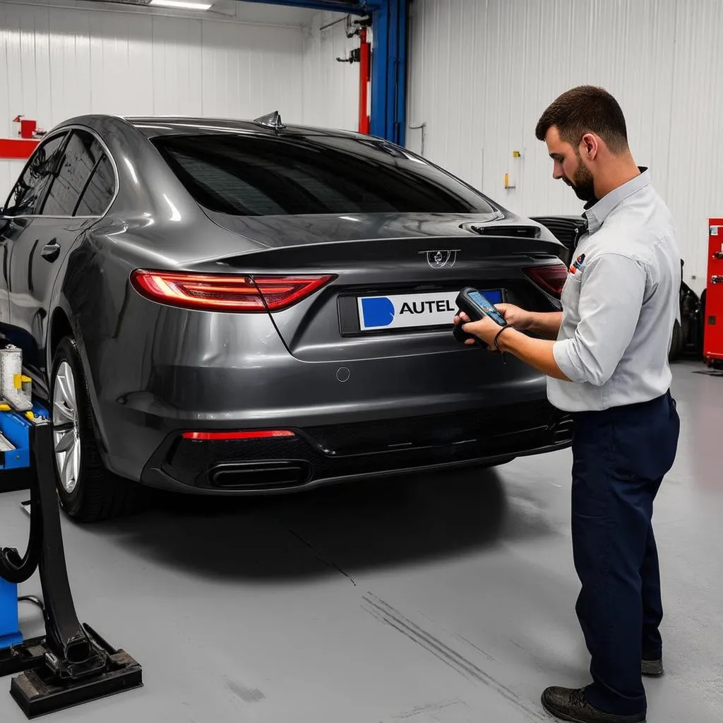 Autel Scanner Diagnosing European Car