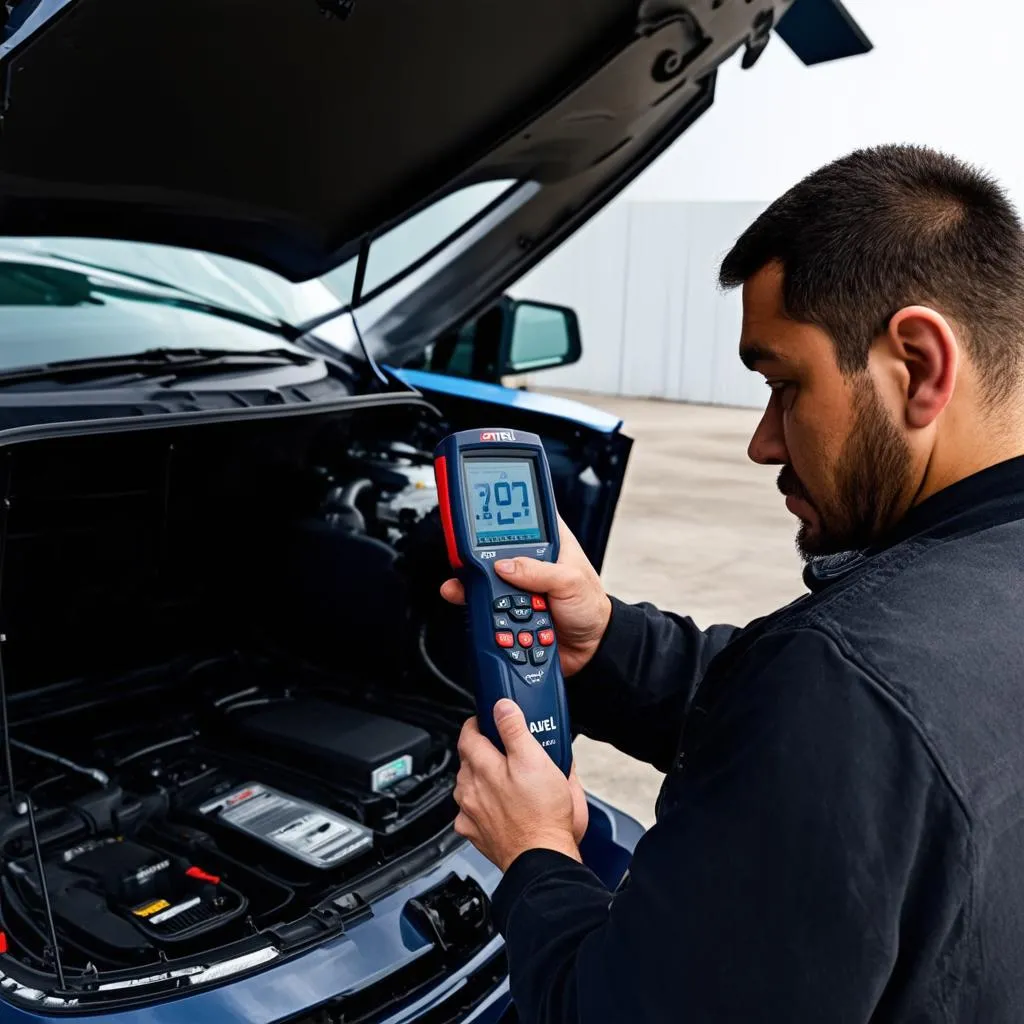 Autel Scanner Diagnosing European Car